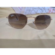 Rayban hexagonal gold lensa coklat gradasi original