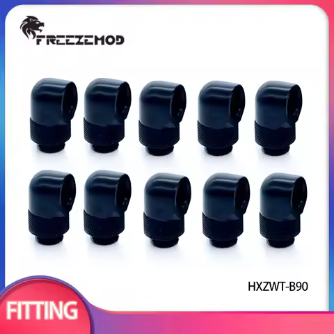 FREEZEMOD 6/8/10pcs High Quality 360 Degree Rotary Elbow Adapter 90 Degree Right Angle PC Water Cool