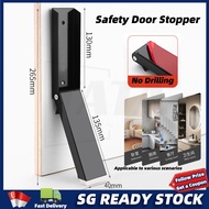 Door Stopper Heightened Aluminum Alloy Windproof Door Stop Door Holder rotector Damper Non-Punch Sti