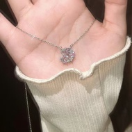 Pink CZ Moon Necklace Good Meaning Minimalist Style Women's Accessories
