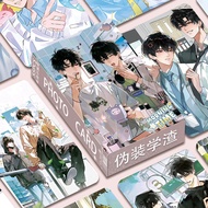 55pcs Manga Manhwa Anime Heaven Official's Blessing I Became a God In a Horror Game Lomo Cards Fake 