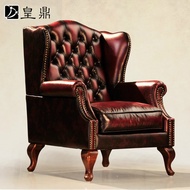 Half leather chair/ Premium Quality   Wing Chair / Arm chair /Single sofa / Sofa Chesterfield