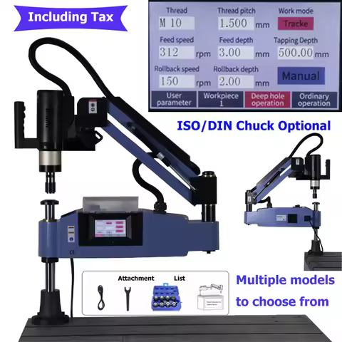 M3-M12 New High Precision Universal Touch-screen Electric Tapping Machine 220V Intelligent Rocker CN