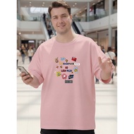 2Y790 [AIYOU] Lelaki Baju T Shirt Men Tshirt XL-5XL   Oversized Plus Size T-shirts Men's Round Neck 