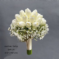 bunga tangan pengantin Tulip custom Promo