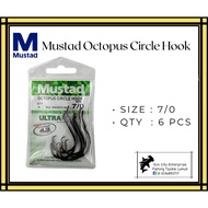 Mustad Octopus Circle Hook Size 7/0 / 6 Pcs