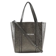 【日本直送】BALENCIAGA (巴黎世家) Everyday Tote XXS 手提包 2WAY 肩背包 551815 皮革 金屬色 女用【二手】