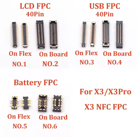 10PCS For Xiaomi POCO X3 / X3 Pro FPC Connector NFC USB Charger Charging Contact Plug Battery Connec