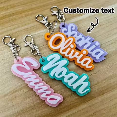 Personalized Acrylic Keychains, Acrylic Name Tags, Backpack Name Tags, Diaper Bag Name Tags, Custom 