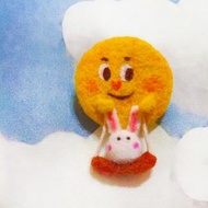 星球系列 羊毛氈材料包【 月亮兔胸針】附工具&教學影片