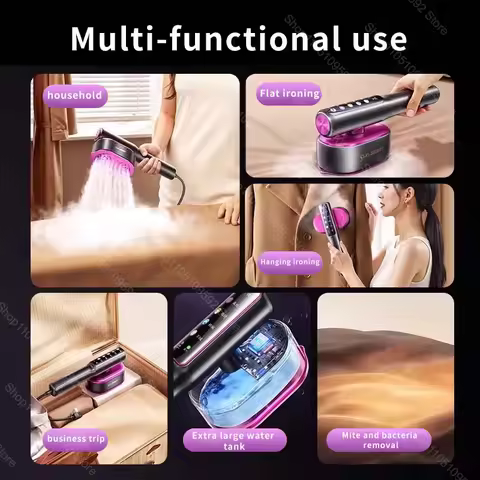 Clothes Steamer Handheld Garment Steamer iron Home Electric Steam Cleaner Portable Foldable Mite Rem