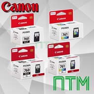 CANON PG-760 BLACK / CL-761 COLOR INK CARTRIDGE 760XL 761XL 760 761 GENUINE INK NTM SL