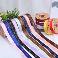 Odd 10 Meters of Happy Letter Ribbon Silk Ribbon 2.5cm - 1m for Tying Flowers, Wrapping Flowers, Mak