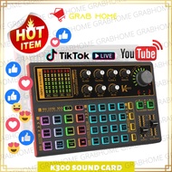 K300 Live Sound Card Voice Changer Multiple Sound Effects For Live Streaming Broadcast Karaoke Recor