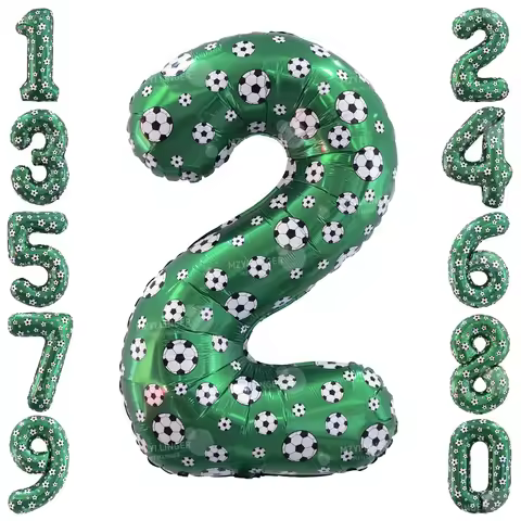 40inch 0-9 printed football digital balloon for birthday decoration, football match decoration, digi