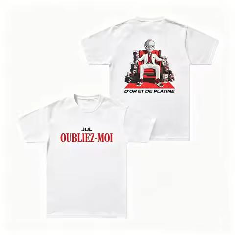 Y2k Oversized Tee Casual Tops Rapper Jul OUBLIEZ-MOI Graphic Merch 2026 T Shirt Cotton Unisex Men‘s 