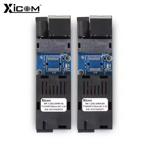 1pair Xicom Gigabit Fiber Optic Converter Board, 1000M 1 Fiber Port 1 RJ45 Port, , SC Optical Prots