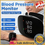 👍SG Seller Wrist BP Monitor Auto Blood Pressure Machine Digital Voice Talking Large Display Recharge
