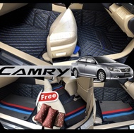 (ฟรี!!ของแถมตามสีพรมรถ) Toyota Camry 2012-2017 (โรงงานคัดหนัง30สีส่งตรง)