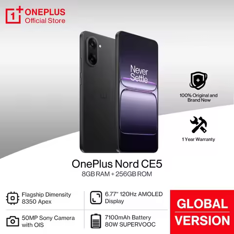 World Premiere OnePlus Nord CE 5 Global Version Smartphone 7100mAh Battery MediaTek Dimensity 8350 A