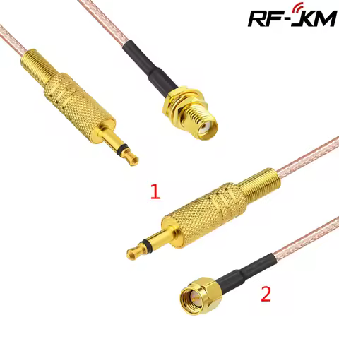 SMA Female Male to 3.5mm 1/8" TS Male 50ohm RG316 Coax Low Loss RF Cable