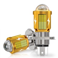 Universal H4 Socket Headlight LED H4 Gold Laser Spotlight for Car Motorcycle 12V - 85V