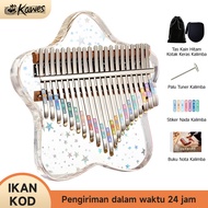 KAWES Kalimba Profesional 21 Kunci Sakura Kalimba 21 Nada Piano Jempol Kristal Akrilik Kalimba Inst