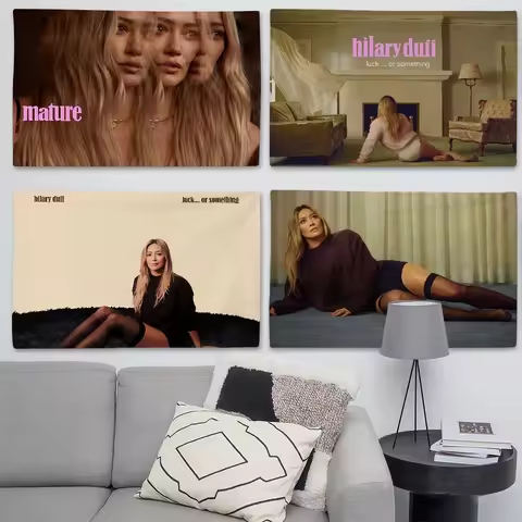 Singer H-Hilary Duff Luck Or Something Flag Suitable For Birthday Parties Living Room Bedroom And Ou