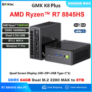 GMKtec K8 Plus Mini PC R7 8845HS Windows 11 DDR5 5600Mhz PCIe4.0 Nvme SSD WIFI 6E BT5.2 4K Dual 2.5G