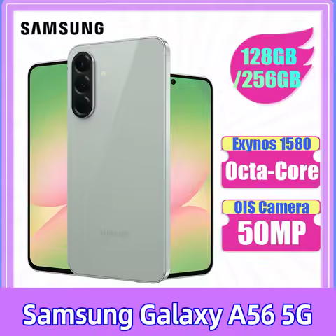 Original New Samsung Galaxy A56 5G Cellphone NFC 50MP Camera IP67 Waterproof Exynos 1580 Octa-Core 5