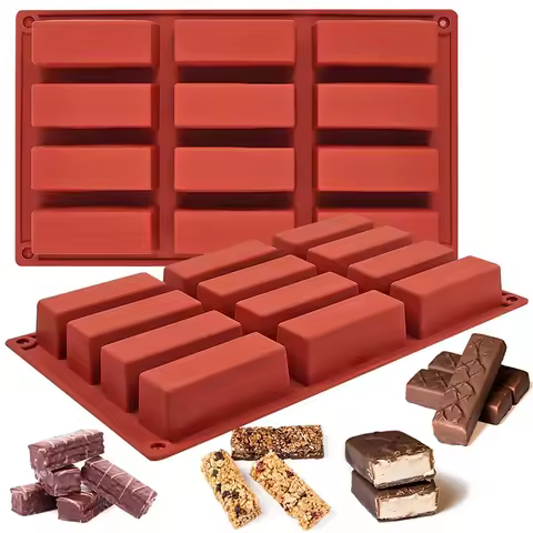 12 Lattice Chocolate Bar Mold for Baking Energy Bars Protein bars Truffles Brownie Cornbread Cheesec