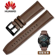 适用GT5/GT4/GT3/GT2真皮表带watch4/3pro男女通用手表带22mm260527 Suitable for GT5/GT4/GT3/GT2 leather watch strap w