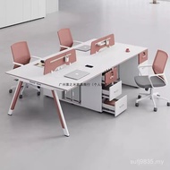 Staff 4 Combination Staff Table Chair Modern Work Position Simple Double Office 4 People 62 People C