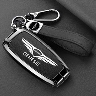 Suitable for Genesis GV80 Key Cover GV60/gv90 Genesis High-End Leather Bag Buckle Shell Genesis Car