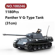 ✨Panther V G-Type Tanks WW2 Building Blocks 1180 Pcs QUANGUAN Tank Bricks Toy Set
