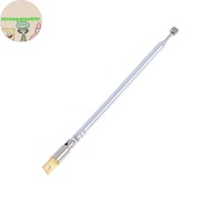Strongaroetrtr 1Pc 37cm 5 Section Telescopic Stainless Steel AM FM Radio Universal Antenna SG