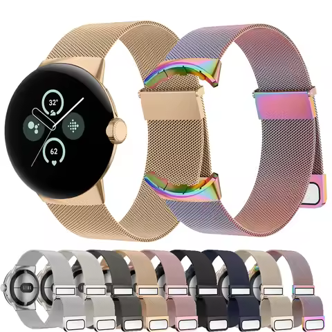 Metal Magnetic Loop Strap For Google Pixel Watch 1 2 Band Bracelet Replacement Smartwatch For Google