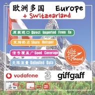 【Europe sim card】【Unlimited Data】 【欧洲上网卡】 【No Daily Capped】【Three Local Sim】Europe travel sim card + free gift