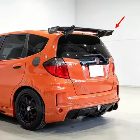 For Honda Fit Jazz 2008-2013 GK5 GE8 Carbon Fiber Rear Trunk Spoiler Car Wing