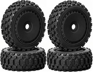 RcThjia 1/8 RC Off-Road Buggy Racing Tires and Wheels 17mm Hex RC Tires with Foam Inserts for ARRMA