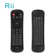 Rii MX6 Microphone 6 Axis Gyroscope Air Mouse 2.4G Wireless Backlit Keyboard with IR Remote Control