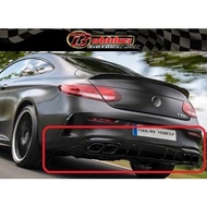 Mercedes-Benz C205 Coupe 2018 C63s Style Rear Diffuser With Tail Pipe