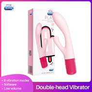 Durex Soft Dual-Head Vibrator 22 Rabbit Vibrator for Women Dual Vibration Silicone Waterproof Clitoris Massager Sex Toys