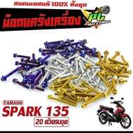 Stainless Steel Nuts Crankshaft Set SPARK 135/Stainless YAMAHA Engine Abortion 135 Model (20 Pieces 