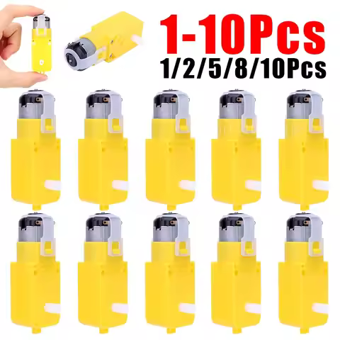 1-10Pcs DC 3-12V TT Motor Module Robot Intelligent Car Dual Shaft Geared Motor Gearmotor Gearbox Mot