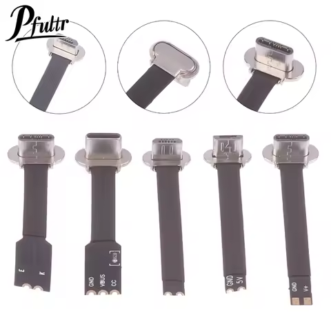 Type-C Micro USB Connector FPC 2Pin 3Pin Soft Flat Cable Male Charging Cable Fast Charge Wire Extent