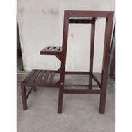 Ready Stock 3V Folding Copper Hammer Tone Wrought Iron Foldable Ladder Chair / Step Chair / Kerusi B
