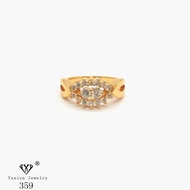 Best Price - Yaxiya Cincin Staire Permata Perhiasan Lapis Emas 18K 666