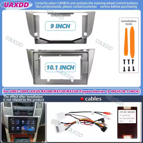 Car Frame Fascia Adapter Android Radio Panel Kit For 2003-2009 Lexus RX RX300 RX330 RX350 RX400 RX45