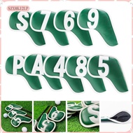 [szxmkj2lp] Golf Iron Headcover Set Training Protector Waterproof Green Outdoor Sports Golf